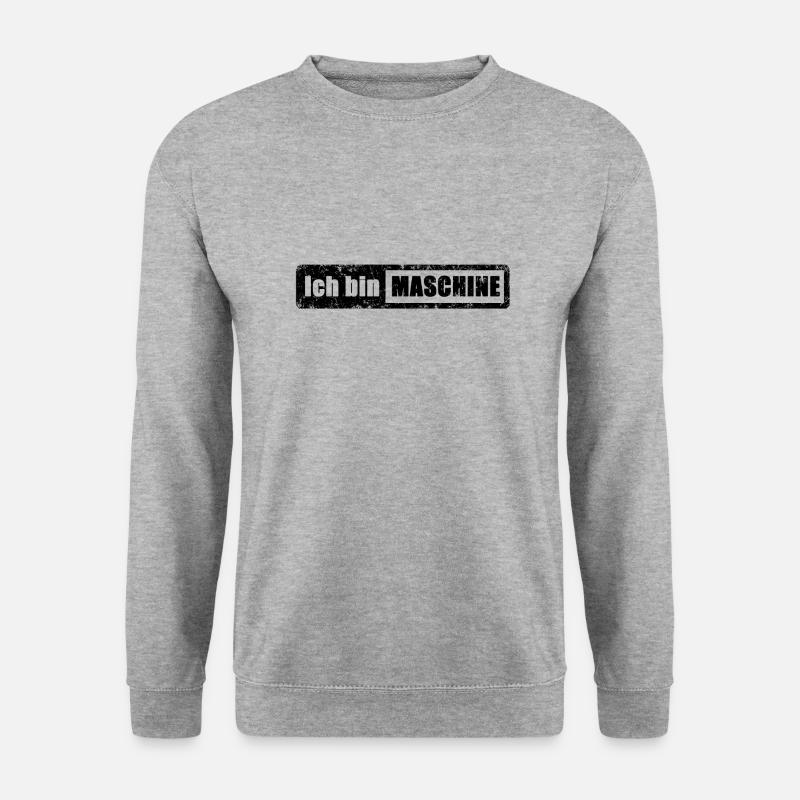 maschine - Unisex Pullover - Weißgrau meliert
