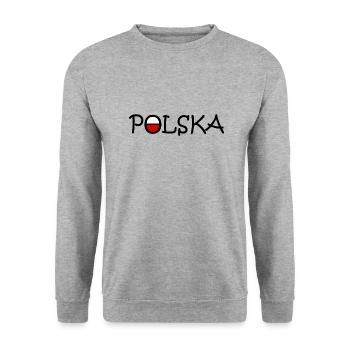Polska - Poland - Unisex Sweatshirt - salt & pepper - Front - Alina (178cm) & Michal (187cm)