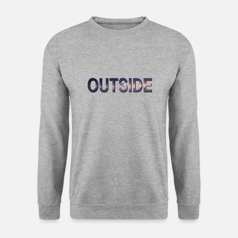 Outdoor - Unisex Pullover - Weißgrau meliert