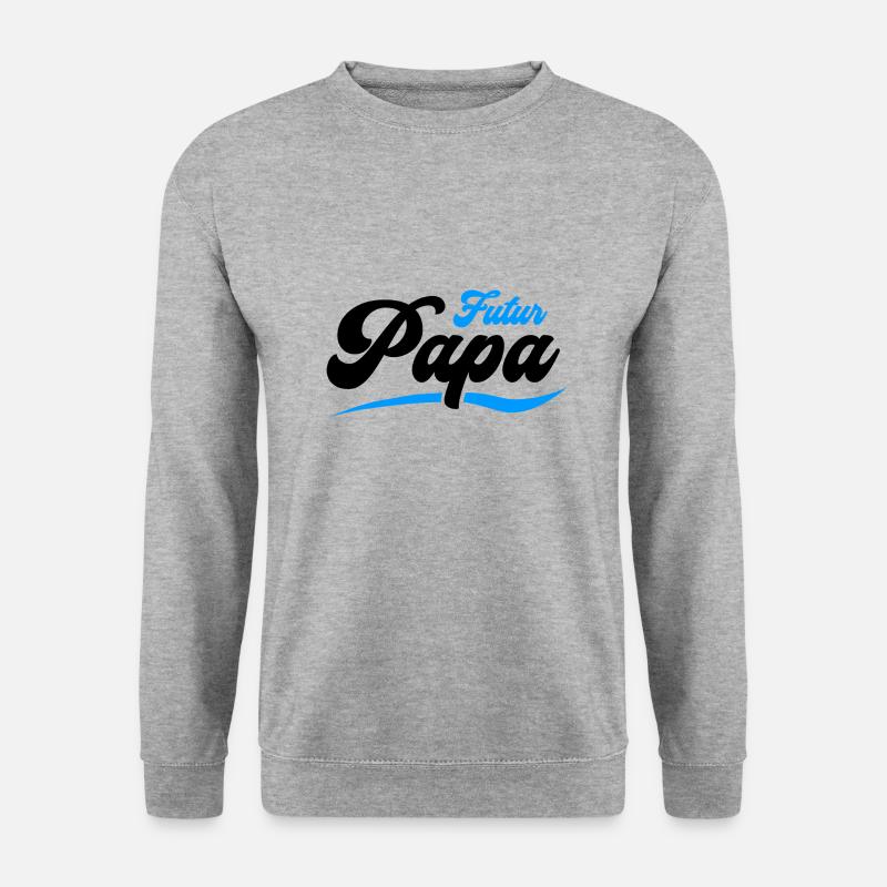 Futur Papa Script - Sweat-shirt Unisexe - gris chiné