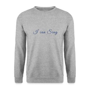 I can Sing - Unisex Sweatshirt - salt & pepper - Front - Alina (178cm) & Michal (187cm)