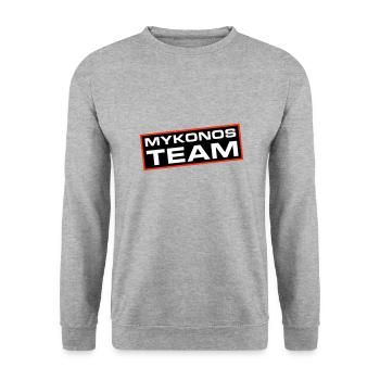 Mykonos Team - Unisex Pullover - Weißgrau meliert - Vorne - Alina (178cm) & Michal (187cm)