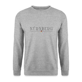 Nuremberg, Germany Elegance Style Design T-Shirt - Unisex Sweatshirt - salt & pepper - Front - Alina (178cm) & Michal (187cm)