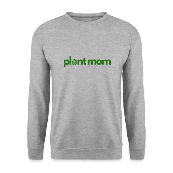 Plant mom - Unisex Pullover - Weißgrau meliert - Vorne - Alina (178cm) & Michal (187cm)
