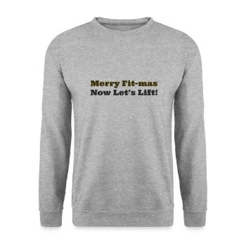 Merry Fit Mas T-Shirt Design - Unisex Pullover - Weißgrau meliert - Vorne - Alina (178cm) & Michal (187cm)