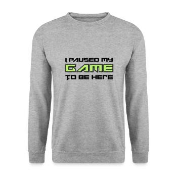 Gamers - Unisex Sweatshirt - salt & pepper - Front - Alina (178cm) & Michal (187cm)