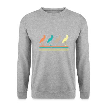Shoebill Bird Ornithologist Forest I Gift - Unisex Sweatshirt - salt & pepper - Front - Alina (178cm) & Michal (187cm)