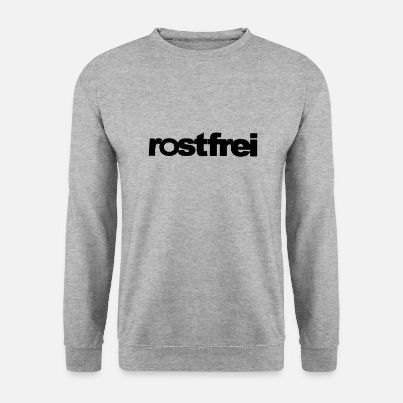 Rostfrei - Unisex Pullover - Weißgrau meliert
