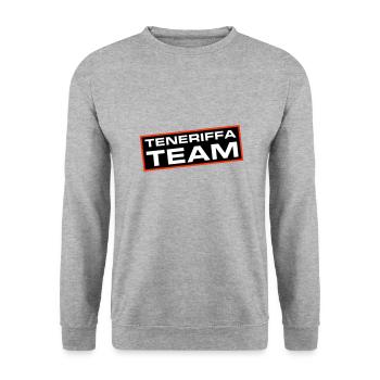 Teneriffa Team - Unisex Pullover - Weißgrau meliert - Vorne - Alina (178cm) & Michal (187cm)