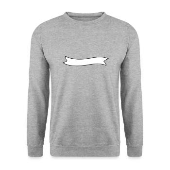 Banner Fahne Flagge - Unisex Pullover - Weißgrau meliert - Vorne - Alina (178cm) & Michal (187cm)