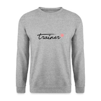 Entraîneur - Sweat-shirt Unisexe - gris chiné - Devant - Alina (178cm) & Michal (187cm)