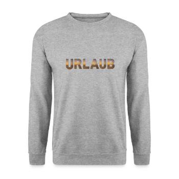 Urlaub Strand Sonnenuntergang Ferien Sommer Sonne - Unisex Pullover - Weißgrau meliert - Vorne - Alina (178cm) & Michal (187cm)