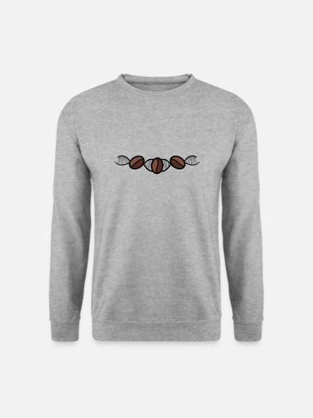 Kaffeebohne Kaffee Geschenk Coffee Tasse Koffein - Unisex Pullover - Weißgrau meliert