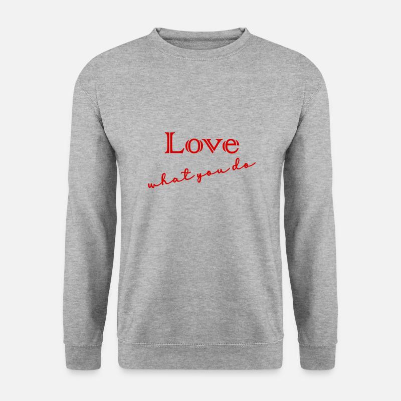 ZITAT, ZITATE, NACHRICHT, NACHRICHT, HUMOR - Unisex Pullover - Weißgrau meliert