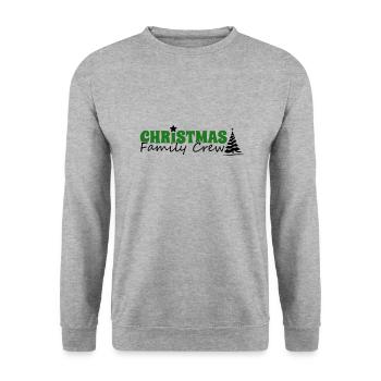 Weihnachten Family Crew - Unisex Pullover - Weißgrau meliert - Vorne - Alina (178cm) & Michal (187cm)