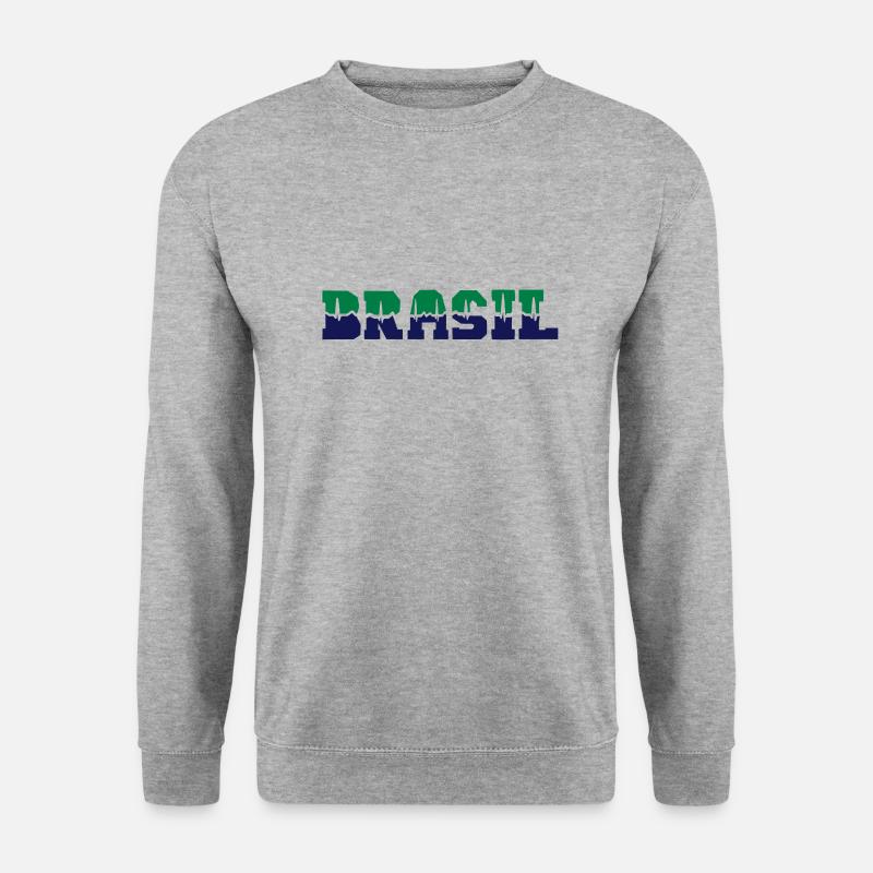 Brasil pulsation Brazil - Unisex Pullover - Weißgrau meliert