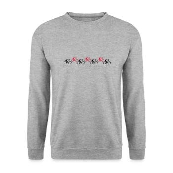 Bicycle Race - Unisex Pullover - Weißgrau meliert - Vorne - Alina (178cm) & Michal (187cm)