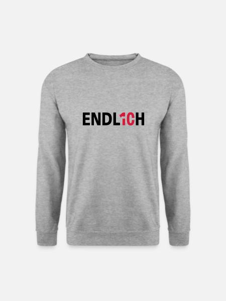 Endlich 10 Zehnter Geburtstag - Unisex Pullover - Weißgrau meliert