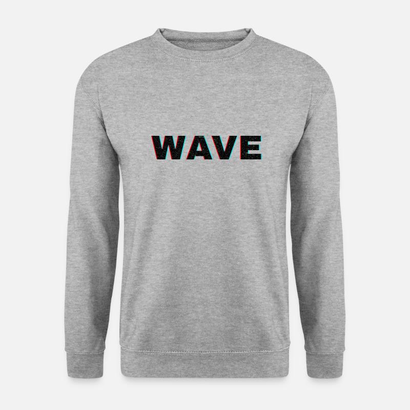 wave - Unisex Pullover - Weißgrau meliert