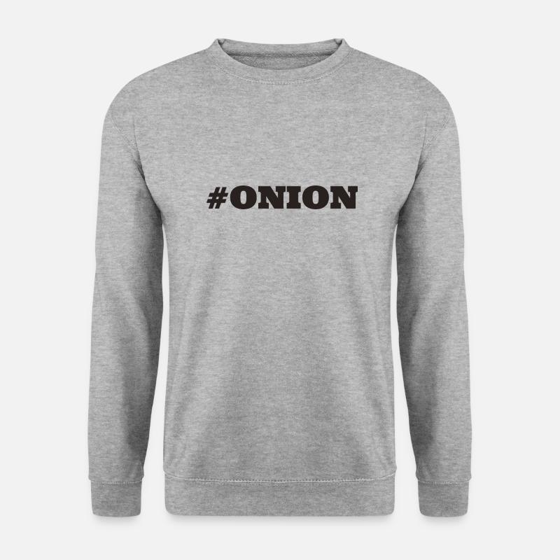 #Onion Zwiebel - Unisex Pullover - Weißgrau meliert