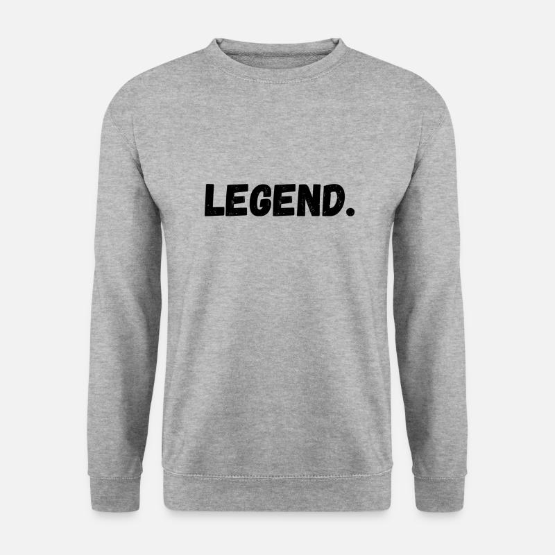 Legende. - Unisex Pullover - Weißgrau meliert