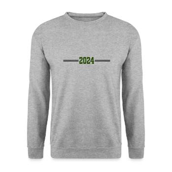 2024 - Unisex Pullover - Weißgrau meliert - Vorne - Alina (178cm) & Michal (187cm)