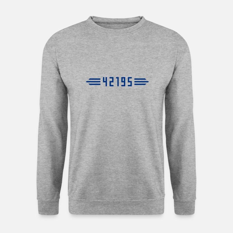 Marathon 42195 Meter - Unisex Pullover - Weißgrau meliert