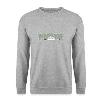 Dear Godmother - Godmother Gift - Unisex Sweatshirt - salt & pepper - Front - Alina (178cm) & Michal (187cm)