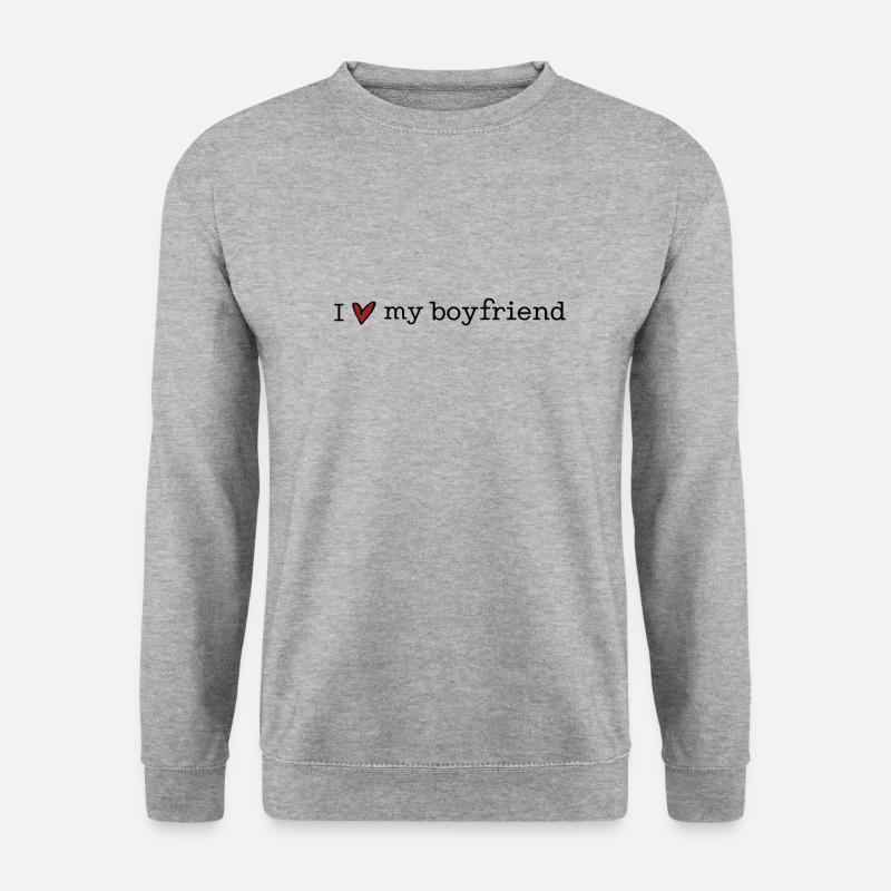 J’aime mon copain - Sweat-shirt Unisexe - gris chiné