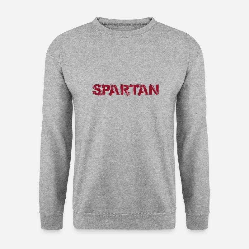 Spartan design - Unisex Pullover - Weißgrau meliert