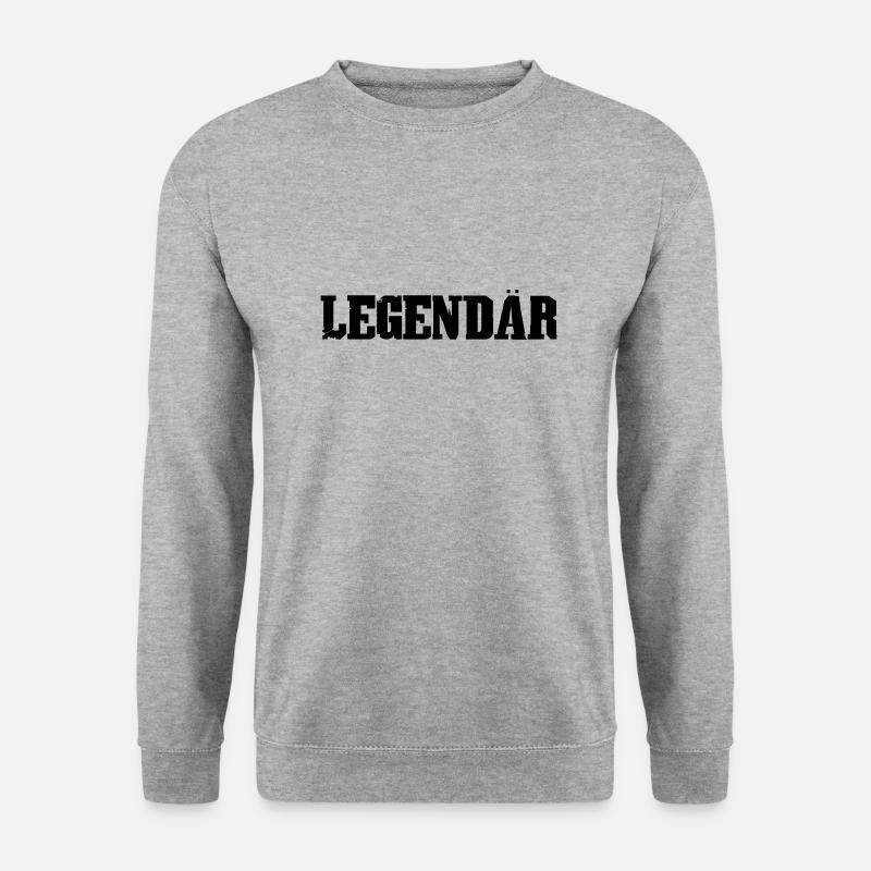Legendär - Unisex Pullover - Weißgrau meliert