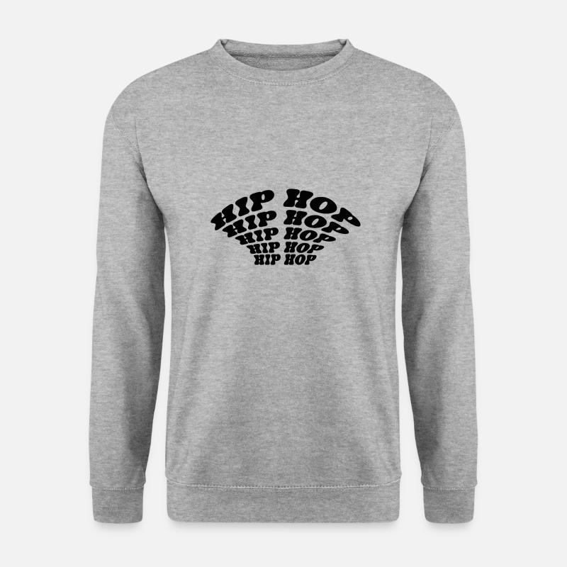 Hip Hop Musik - Unisex Pullover - Weißgrau meliert