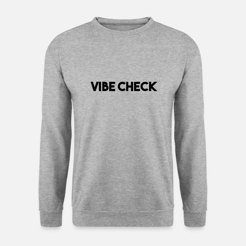 VIBE-CHECK - Unisex Pullover - Weißgrau meliert