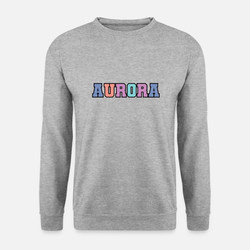 Name - Aurora - Unisex Pullover - Weißgrau meliert