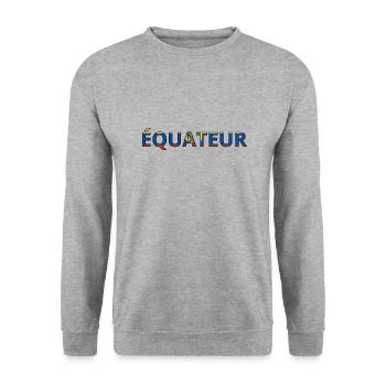 Flag of Ecuador - Unisex Sweatshirt - salt & pepper - Front - Alina (178cm) & Michal (187cm)