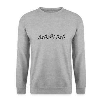 Notes - Unisex Sweatshirt - salt & pepper - Front - Alina (178cm) & Michal (187cm)