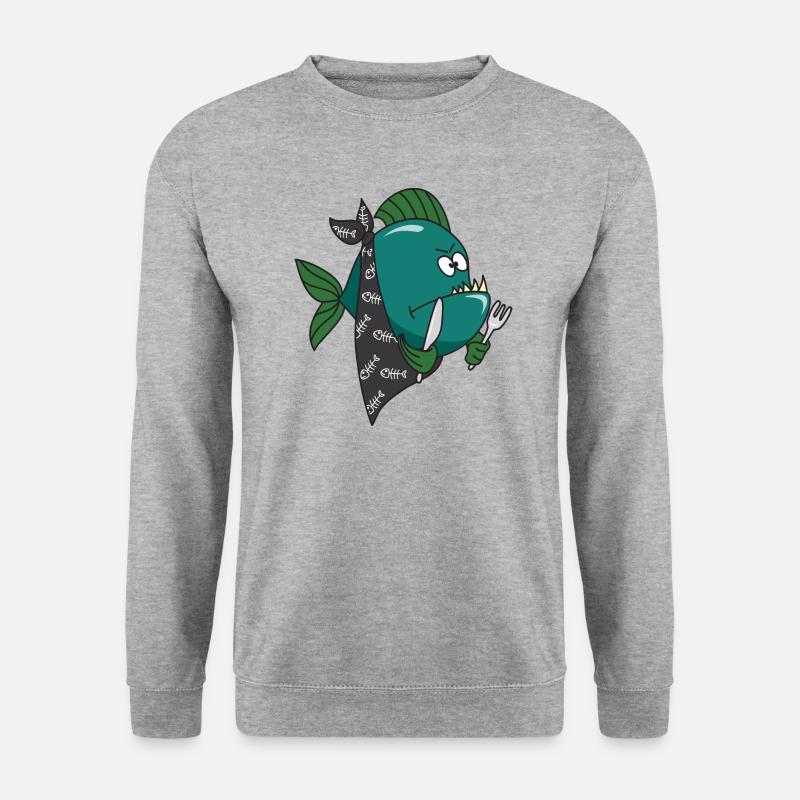 Funny Cute Cool Fish Piranha - Unisex Sweatshirt - salt & pepper