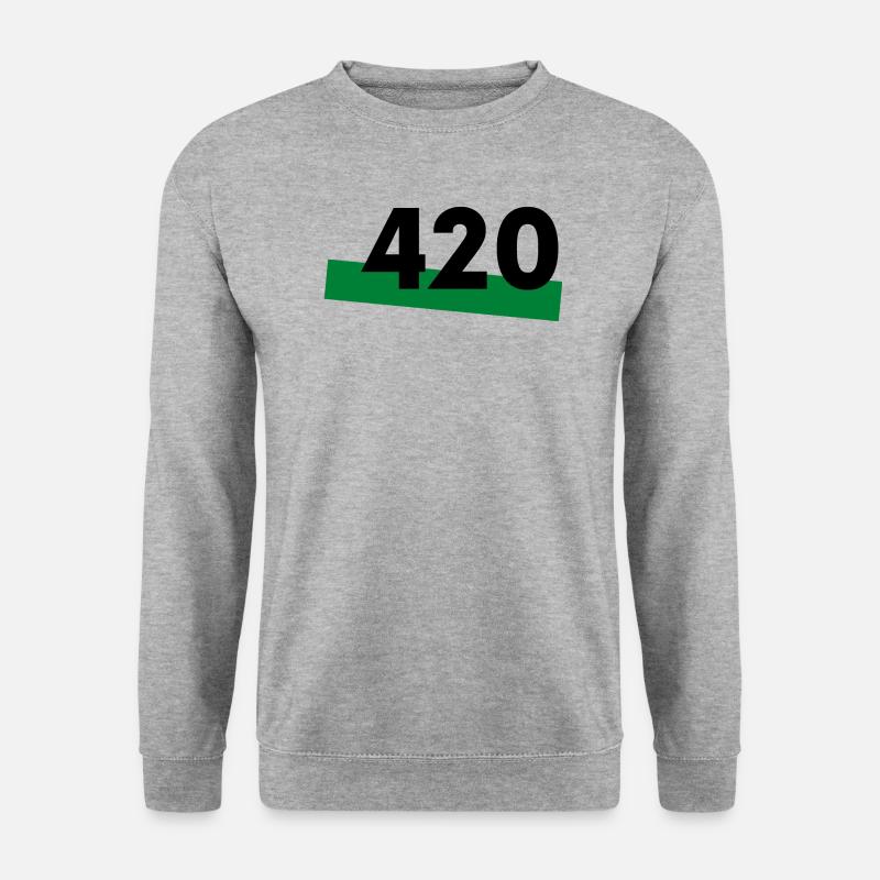 420 - Unisex Pullover - Weißgrau meliert