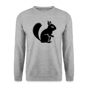 écureuil - Sweat-shirt Unisexe - gris chiné - Devant - Alina (178cm) & Michal (187cm)