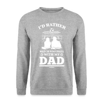 Papa Fille Enfant Fête des Pères Cadeau Fille - Sweat-shirt Unisexe - gris chiné - Devant - Alina (178cm) & Michal (187cm)