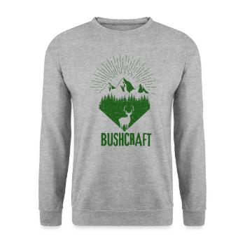 Bushcraft survival - Unisex Sweatshirt - salt & pepper - Front - Alina (178cm) & Michal (187cm)