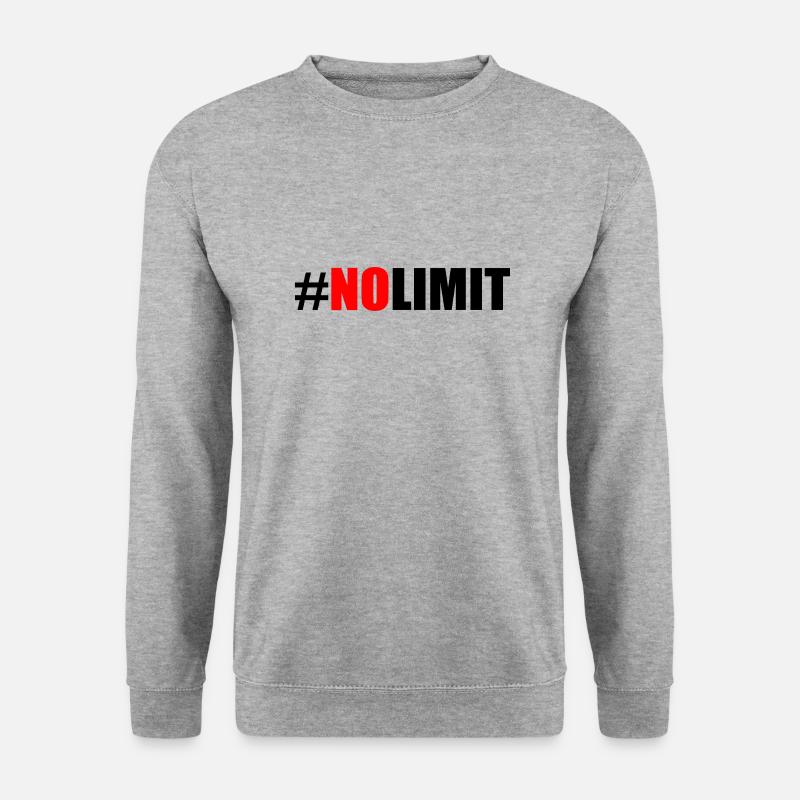 No limit - Unisex Pullover - Weißgrau meliert