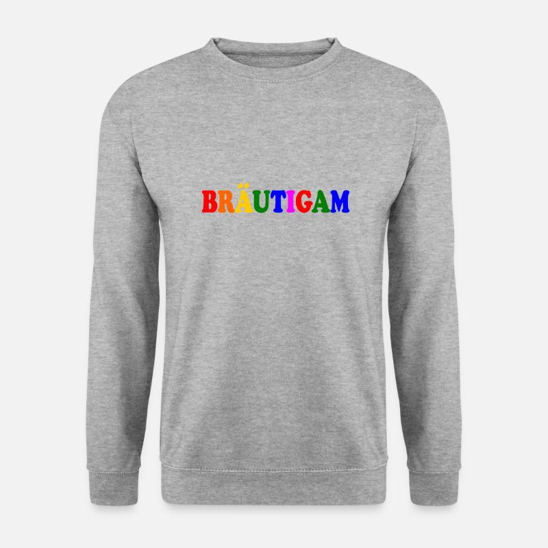 bräutigam - Unisex Pullover - Weißgrau meliert
