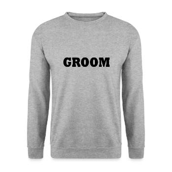 Groom - Unisex Pullover - Weißgrau meliert - Vorne - Alina (178cm) & Michal (187cm)
