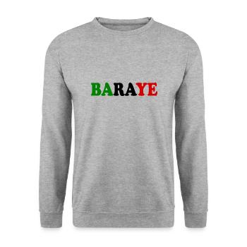 Baraye - Unisex Pullover - Weißgrau meliert - Vorne - Alina (178cm) & Michal (187cm)