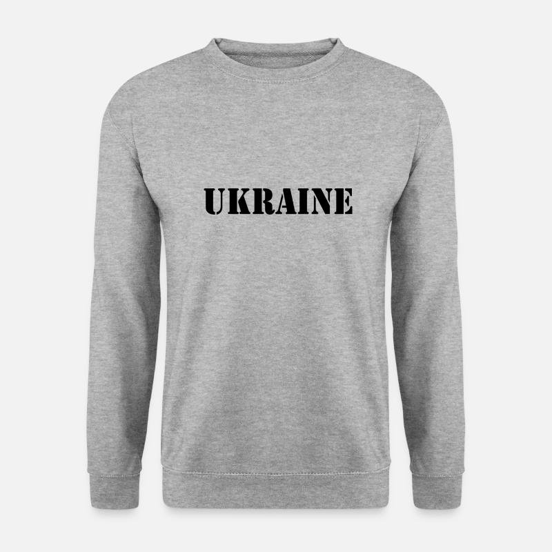 Ukraine - Unisex Pullover - Weißgrau meliert