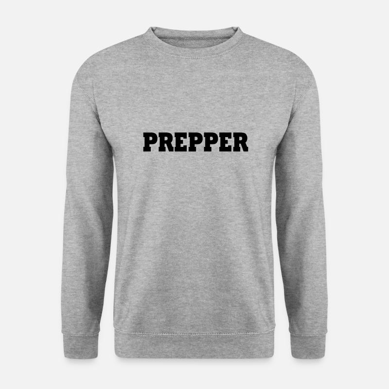 Prepper - Unisex Pullover - Weißgrau meliert