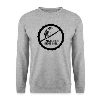Gardiens de la nature #Rotkehlchen - Sweat-shirt Unisexe - gris chiné - Devant - Alina (178cm) & Michal (187cm)