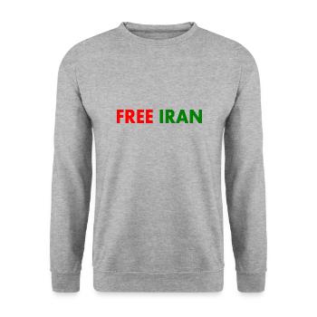 Free iran - Unisex Sweatshirt - salt & pepper - Front - Alina (178cm) & Michal (187cm)