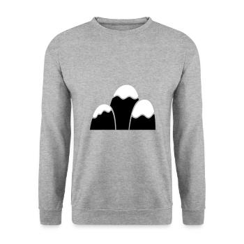 Mountains Mountain Mountains 17 - Unisex Sweatshirt - salt & pepper - Front - Alina (178cm) & Michal (187cm)